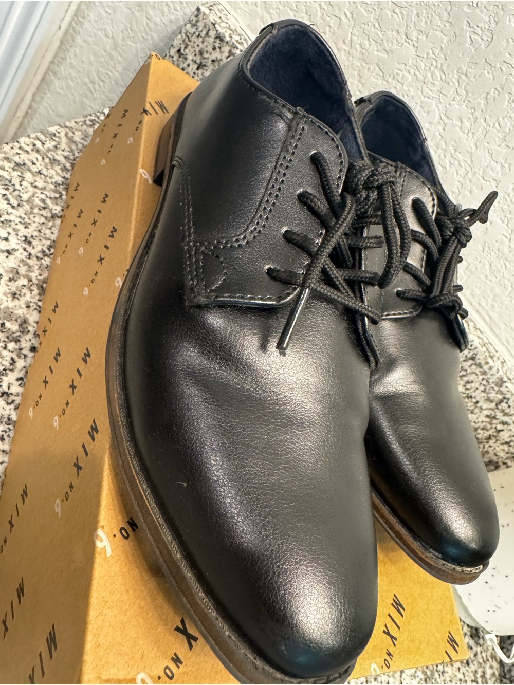 Boy’s Black Leather Dress Shoes